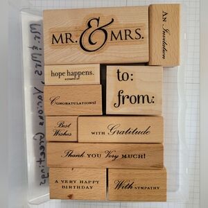 Stampin' Up! - Mr. & Mrs. / Various Greetings & Sentiments - LIKE NEW